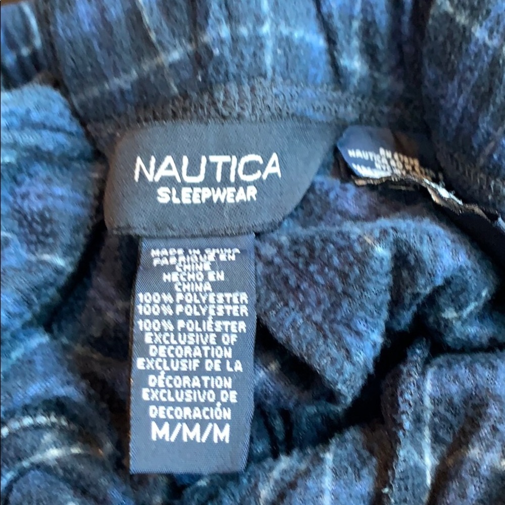 Nautica men’s blue plaid sleep pants, medium. - Picture 4 of 4
